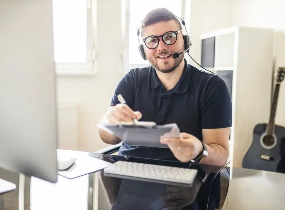 sales guy on phone
