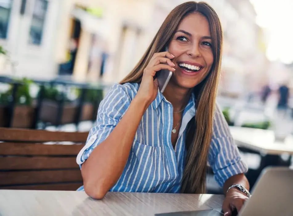 woman on phone